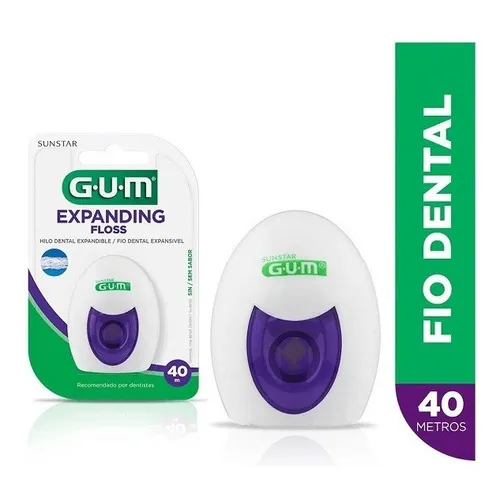 Fio dental GUM Expanding Floss Expanding Floss sabor sem sabor 40 m Foto 1