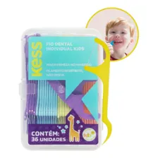 Fio Dental Individual Kids Infantil Colorido 36 Uns Kess Foto  mini 1