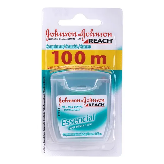 Fio Dental Reach Essencial Menta 100m Johnson & Johnson Foto 1