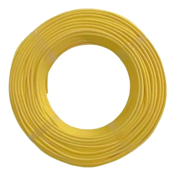 Fio Elétrico 2 5mm Cabinho Flexível Rolo Com 100 Metros Fio. Cobertura Amarelo Foto 1