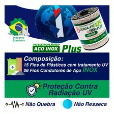 Fio Eletroplástico Inox Cerca Rural Agro 500m 15x6 Carretel Foto mini 3
