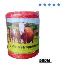 Fio Eletroplástico P/ Cerca Rural Agro Reforçado Rolo 500m Foto mini 1