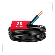 Fio Extensão Elétrica Reforçada Pp 2x2,5mm Profissional 25m Cobertura Preto Foto mini 1