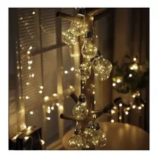 Fio Fada Cobre Branco Quente Luz Natal 10m 100 Leds Pilha Foto mini 2