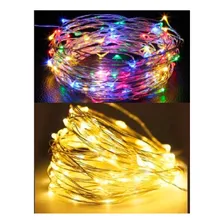 Fio Fada Cordão De Led 3mt 30 Leds Fixo - Pilhas Cores Luzes Colorido Pilhas Aa Foto mini  2