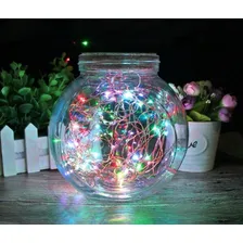 Fio Fada Prata Cobre Cordão Luz Cores Natal 5m 50 Leds Pilha Foto mini 4