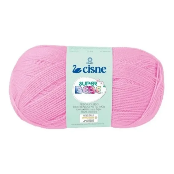 Fio LĂŁ Cisne Super BebĂȘ 100gr / Kit Com ( 2 ) Cor 04021 Cor Rosa Foto 1