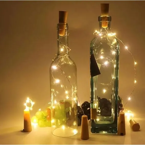 Fio Luz De Fada Formato Rolha Com Luz Para Garrafa Led Foto 1