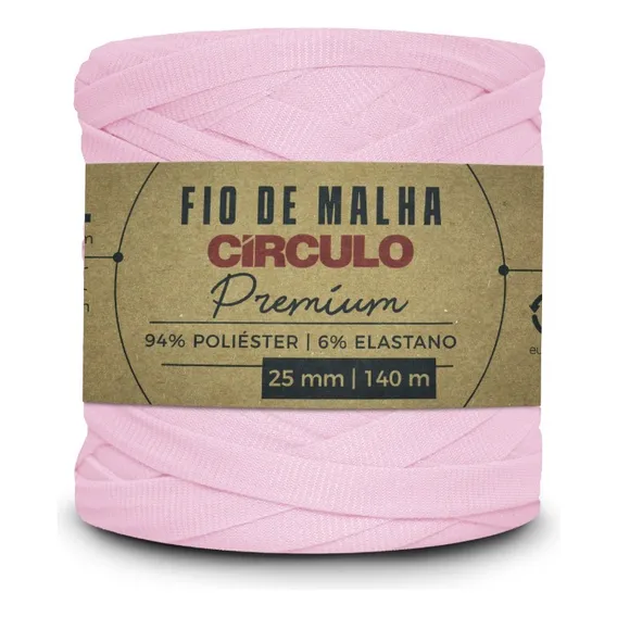 Fio Malha Premium 25mm Circulo 140m Tricô Crochê Tapeçaria Cor Rosa Candy - 3526 Foto 1