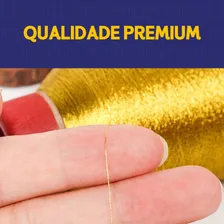 Fio Metalizado - Linha Para Bordar Dourado 500 Gr Nybc Foto mini  3