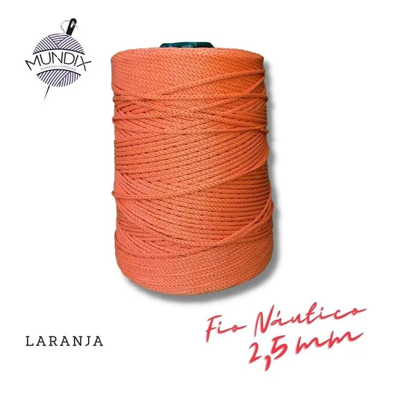 Fio Náutico Rayontex 2,5mm - 500g Cor Laranja Foto 1
