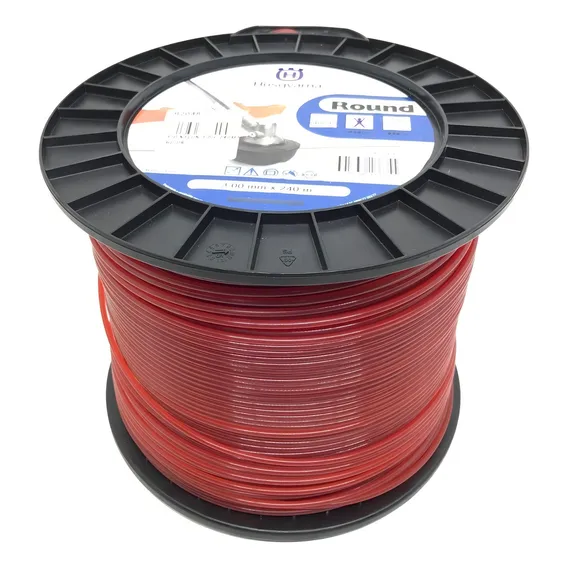 Fio Nylon Husqvarna 3,0mm Rolo Com 240 Metros Redondo Origin Cor Vermelho Foto 1