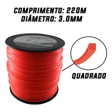 Fio Nylon Roçadeira 3.00mm 2kg 220mt Quadrado Vant Cor Laranja-escuro Foto mini  2
