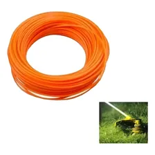 Fio Nylon Roçadeira Quadrado Linha Cortar Grama 10 Mts 2,5mm Cor Laranja Foto mini 1