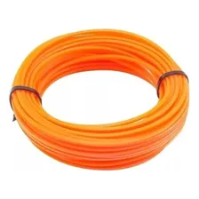 Fio Nylon Roçadeira Quadrado Linha Cortar Grama 20 Metro 3mm Cor Laranja Foto mini  3