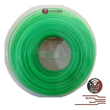 Fio Nylon Roçadeira Redondo Verde 2mm Branco Rolo 50 Metros Foto mini 3