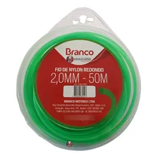 Fio Nylon Roçadeira Redondo Verde 2mm Branco Rolo 50 Metros Foto mini 1