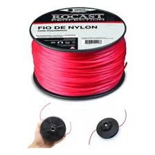 Fio Nylon Roçadeira Rolo Cor Vermelho Foto  mini 1