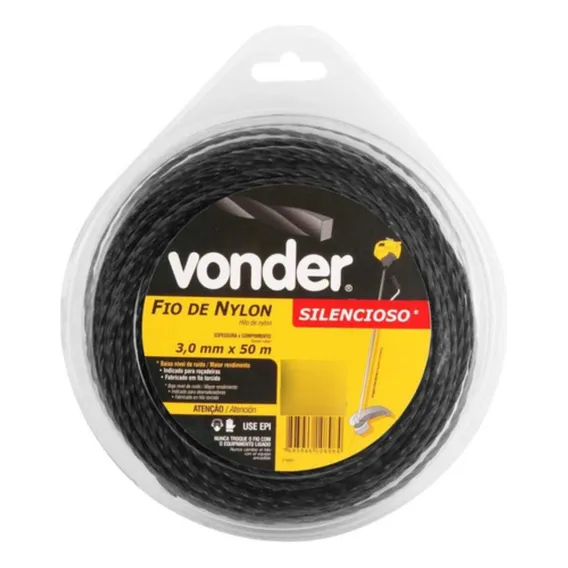 Fio Nylon Silencioso 3,0mm X 50m Vonder Foto 1