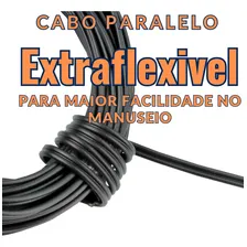 Fio Paralelo Duplo 2x1,5mm Rolo 100 Metros Cobertura Preto Foto mini  3