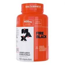 Fire Black 60 Cápsulas Caféina 100% Pura - Max Titanium Sabor Sem Sabor Foto mini 1