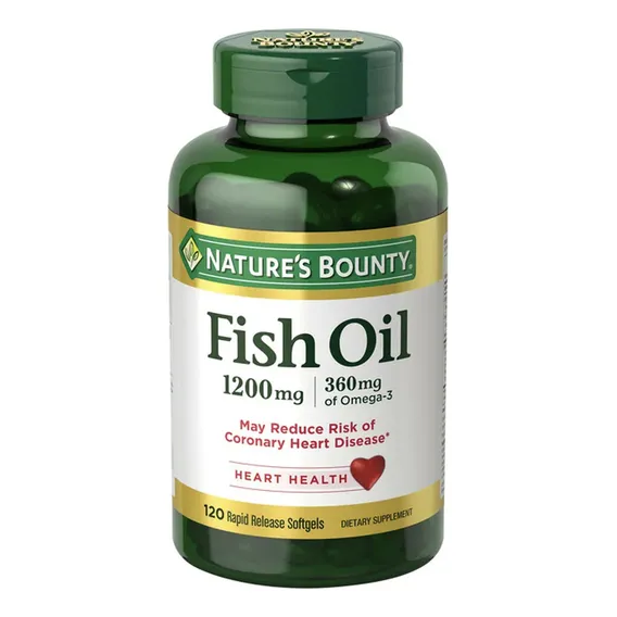 Fish oil Natures Bounty Omega 3 1200 mg 120 cápsulas Foto 1