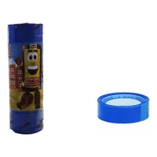 Fita Adesiva 12x10 Durex Colorido Azul Pacote Com 10 Foto mini 1