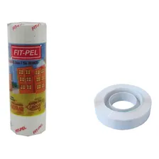 Fita Adesiva 12x10 Durex Colorido Branco Pacote Com 10 Foto mini 1