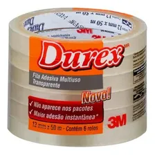 Fita Adesiva Durex Transparente 12mm X50m 3m C/ 6 Unidades Foto mini 1