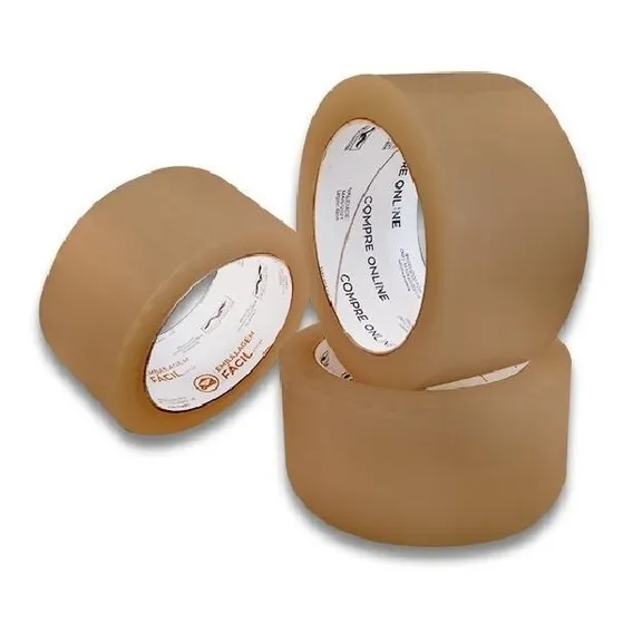 Fita Adesiva Marrom 48 Mm X 100 Mt - 5 Rolos Foto 1