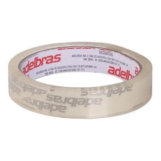 Fita Adesiva Qualitape Transparente 18mmx50m - Adelbrás Foto 1