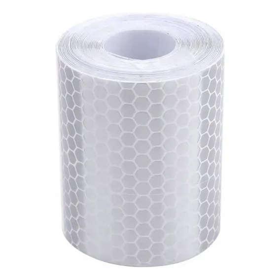 Fita Adesiva Refletiva Decorativa Automotiva 1mx5cm Cor Branco Foto 1