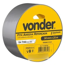 Fita Adesiva Reforçada Prata Vonder 50mm X 25m Silver Tape Foto mini 3