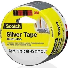 Fita Adesiva Silver Tape 45mm X 5m Cinza - 3m Foto  mini 1