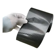 Fita Adesivo Fibra Carbono Preto 4d Envelopa 2,00m X 12cm Foto mini 1