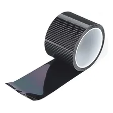 Fita Adesivo Fibra Carbono Preto Envelopamento Automotivo 1m Foto mini 1