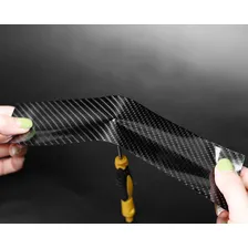 Fita Adesivo Fibra Carbono Preto Envelopamento Automotivo 1m Foto mini 2