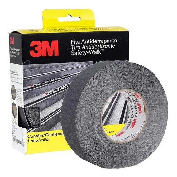 Fita Antiderrapante 3m Fita Antiderrapante 3m Safety-walk 50mm X 20m Cinza Foto 1