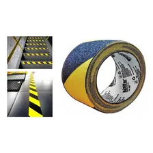 Fita Antiderrapante Preta E Amarela Zebrada Piso 50x5m Foto mini 1