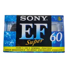 Fita Cassete Virgem 60 Minutos Sony Mod. super Ef60 Foto  mini 1