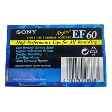 Fita Cassete Virgem 60 Minutos Sony Mod. super Ef60 Foto mini  3