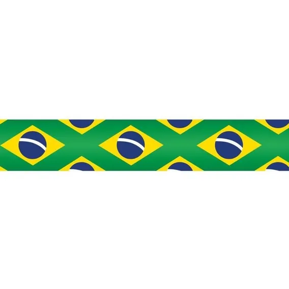 Fita Cetim Copa Do Mundo Fita Cetim 22mm 10m. Bandeira Foto 1