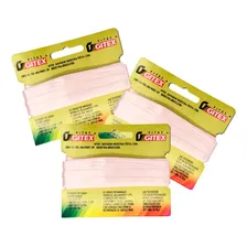 Fita Cetim Fina Kit 3 N00 4mm 10m P/ Laços Artesanato Gitex Cor 102 - Salmao Lisa Foto  mini 1