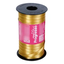 Fita Cetim Simples Progresso 7mm 100m Cf001 Cor Dourado Foto mini 2