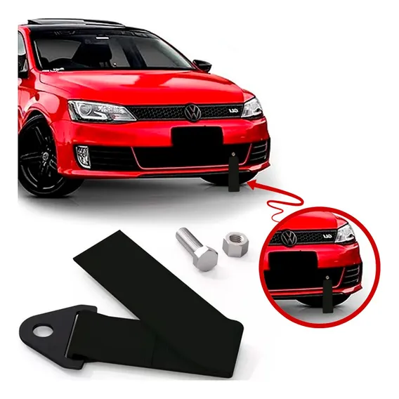 Fita Cinta De Reboque Tow Strap Universal - Preto Foto 1