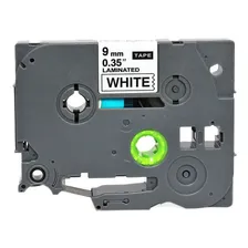 Fita CompatÃvel 9mm Para Rotulador Tze-221 Br Pt-1090 Pth105 Cor Branco/Preto Foto mini 2