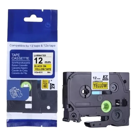 Fita Compativel Brother Amarela 12mm Kze Tz Tze 631 Foto 1