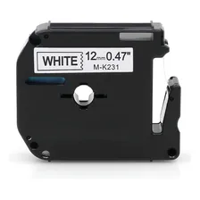 Fita Compativel Mk 231 Branca 12mm Rotulador Brother Pt-70 Cor Branco Foto mini 1