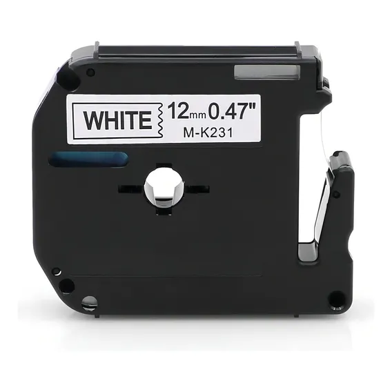Fita Compativel Mk 231 Branca 12mm Rotulador Brother Pt-70 Cor Branco Foto 1