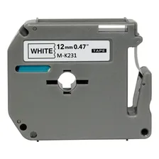 Fita Compativel Pt-80 Pt-70 Mk231 P/ Rotulador Brother 12mm Cor Letra Preta/Fita Branca Foto mini 4